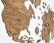 Одношарова карта світу на стіну, темний горіх, M (100×65), Blank, Ні