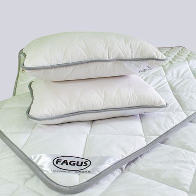 Комплект для сну Fagus "Standart", Євро (220х200), з вовни мериносів, Білий
