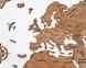 Одношарова карта світу на стіну, оливково-коричневий, M (100×65), Blank, Ні
