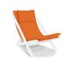 Шезлонг Аллегро с мягким сиденьем и подголовником,белый лак, бук, Оранжевый