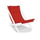 Шезлонг Аллегро с мягким сиденьем и подголовником,белый лак, бук, Красный