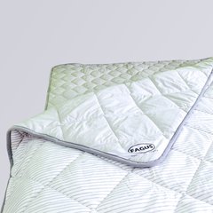 Одеяло из шерсти мериносов Fagus, "Ultra Lite" Легкое, цвет Серый/Белый в серую полоску - 200х200