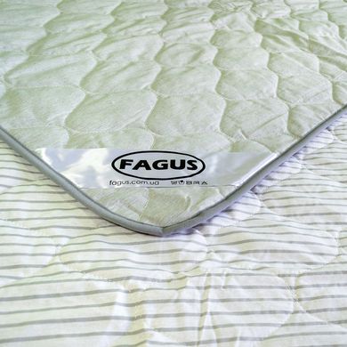 Ковдра з вовни мериносів Fagus, 200х200, "Ultra Lite" Легка, колір Сірий/Білий у сіру смужку