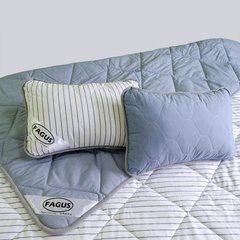 Комплект для сну Fagus "Standart", Двохспальний (180х200), з вовни мериносів, Синій/Білий у синю смужку