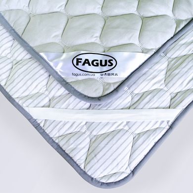 Комплект для сну Fagus "MAXI" з вовни мериносів колір Сірий/Білий у сіру смужку - Двохспальний